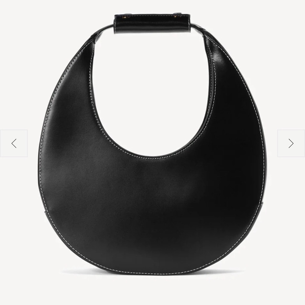 Staud moon black leather bag